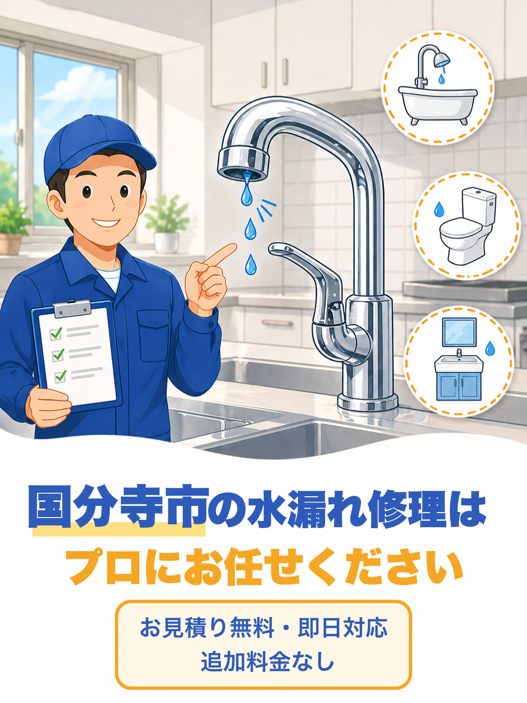 国分寺市の水道トラブル（水漏れ・詰まり）