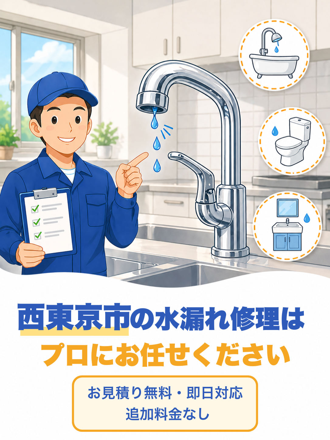 西東京市の水道トラブル（水漏れ・詰まり）